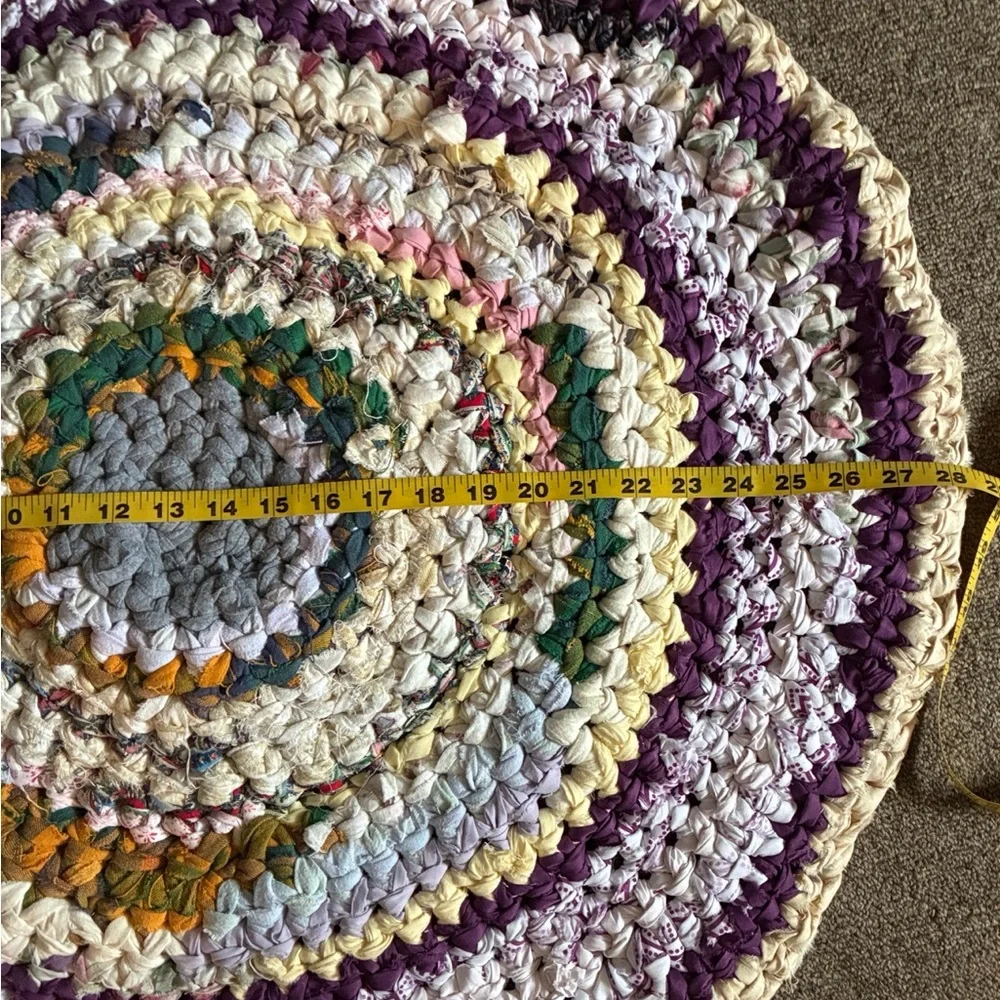 Hand Crafted Multicolor Round Door Mat